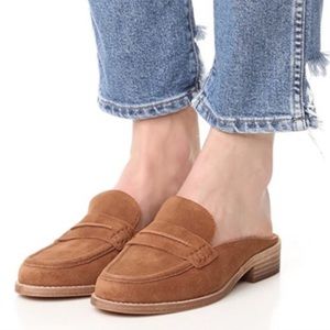 Madewell Elinor Suede Loafer Mule Size 8.5